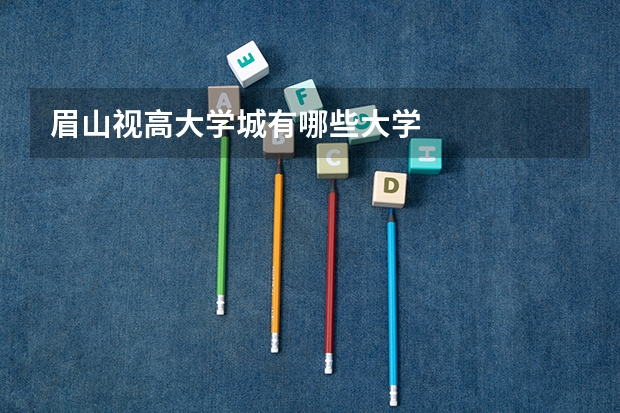眉山视高大学城有哪些大学