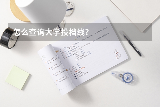 怎么查询大学投档线？