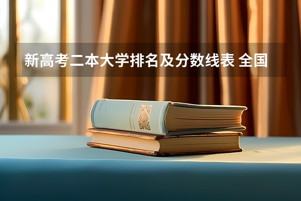 新高考二本大学排名及分数线表 全国二本医学院校排名及分数线