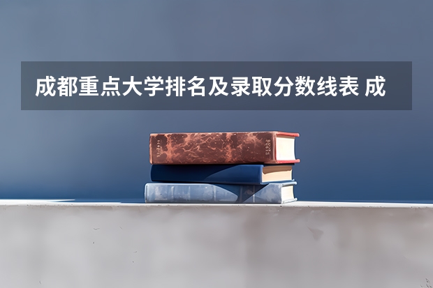 成都重点大学排名及录取分数线表 成都市各大学录取分数线