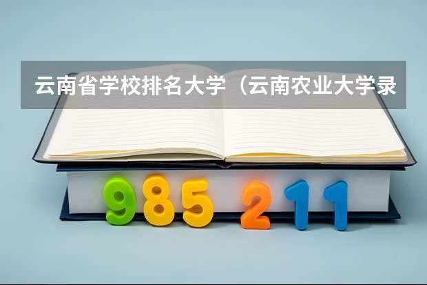 云南省学校排名大学（云南农业大学录取分数线）