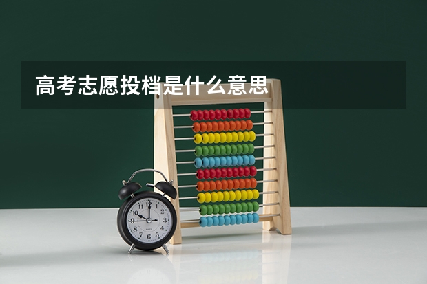 高考志愿投档是什么意思