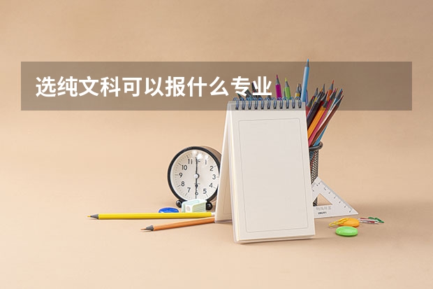 选纯文科可以报什么专业