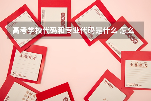 高考学校代码和专业代码是什么 怎么查询