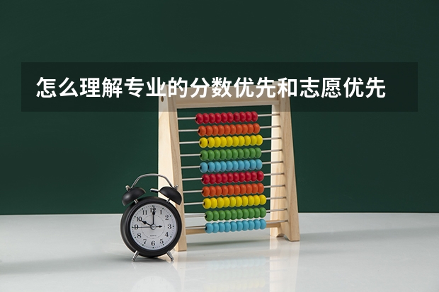 怎么理解专业的分数优先和志愿优先