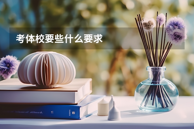 考体校要些什么要求