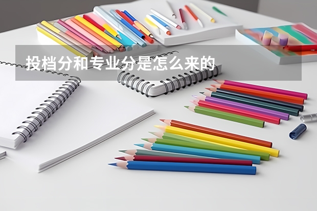 投档分和专业分是怎么来的