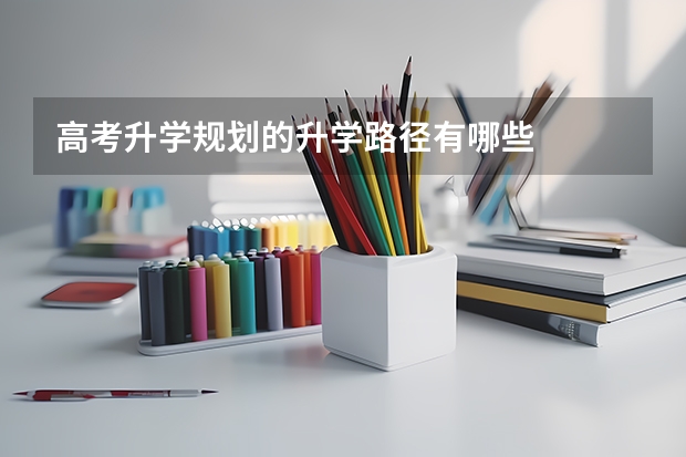 高考升学规划的升学路径有哪些