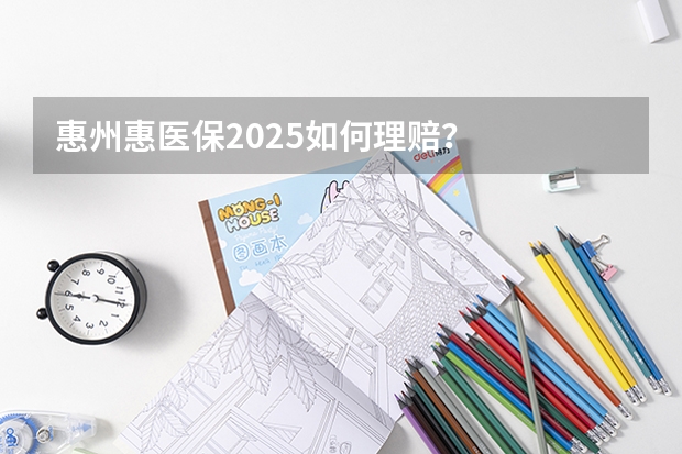 惠州惠医保2025如何理赔？