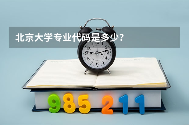 北京大学专业代码是多少？