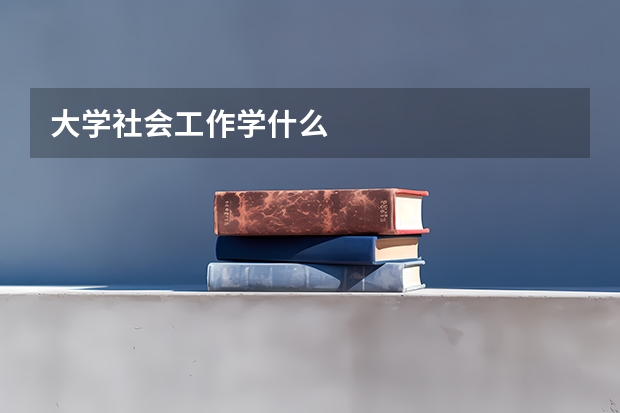 大学社会工作学什么