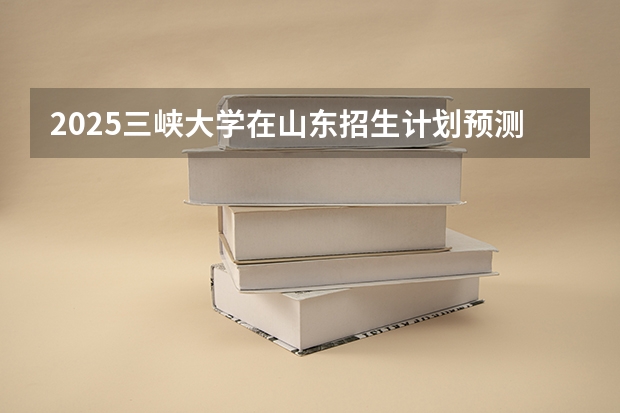 2025三峡大学在山东招生计划预测