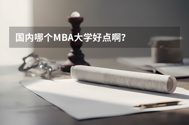 国内哪个MBA大学好点啊？