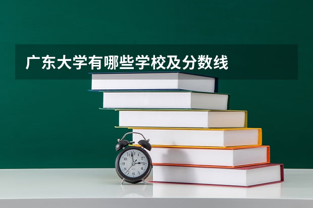 广东大学有哪些学校及分数线