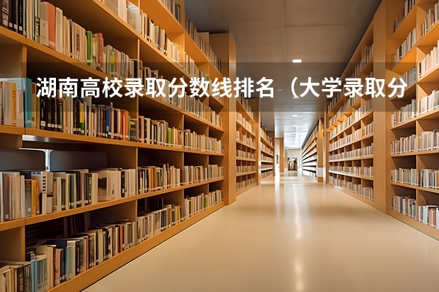 湖南高校录取分数线排名（大学录取分数线及排名）