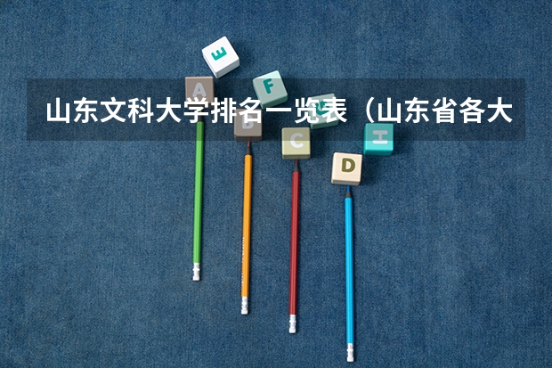 山东文科大学排名一览表（山东省各大学录取分数线）