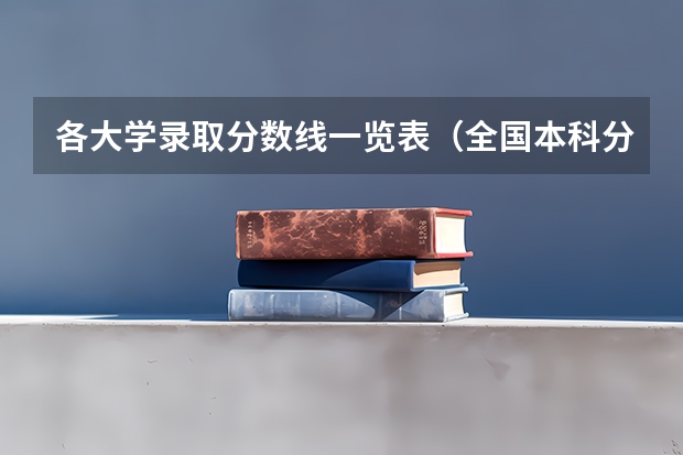 各大学录取分数线一览表(全国本科分数线排名)
